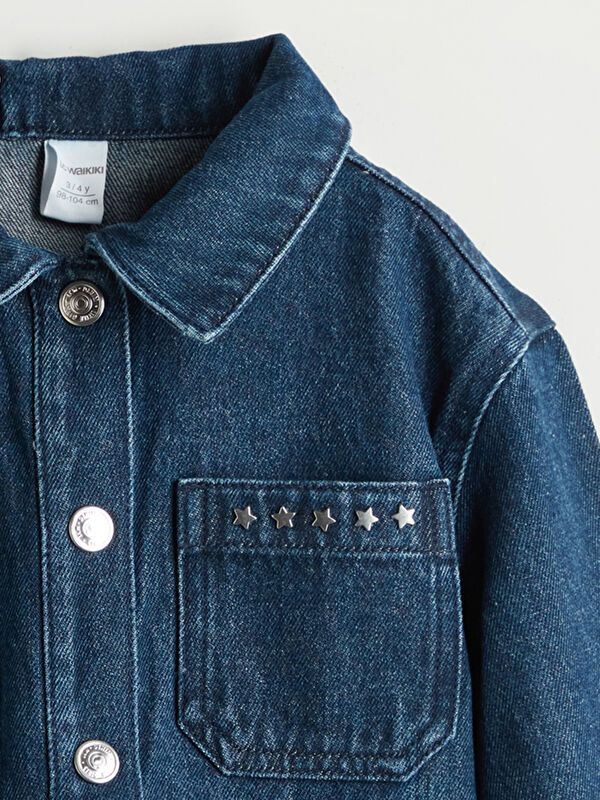 Moudda LC Waikiki - Manteau tissé en denim Fille Rodéo noir - Tunisie 3