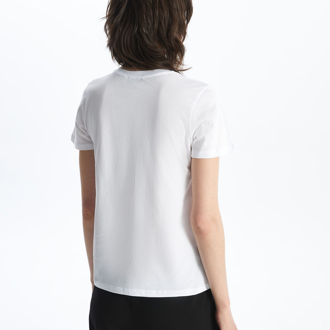 Moudda LC Waikiki - Body jersey manches courtes Femme Buxe blanc - Tunisie 5