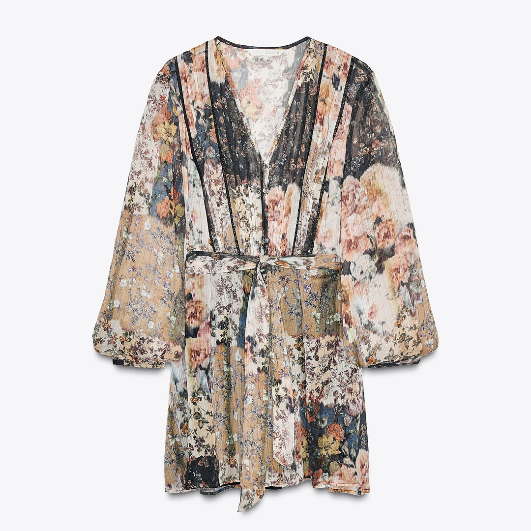 Moudda ZARA - Robe Mini - Patch Imprimé & Lurex - Tunisie 1