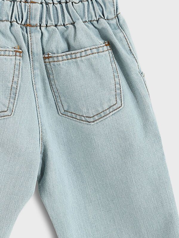 Moudda LC Waikiki - Pantalon tissé en denim Fille Rodéo bleu clair - Tunisie 3