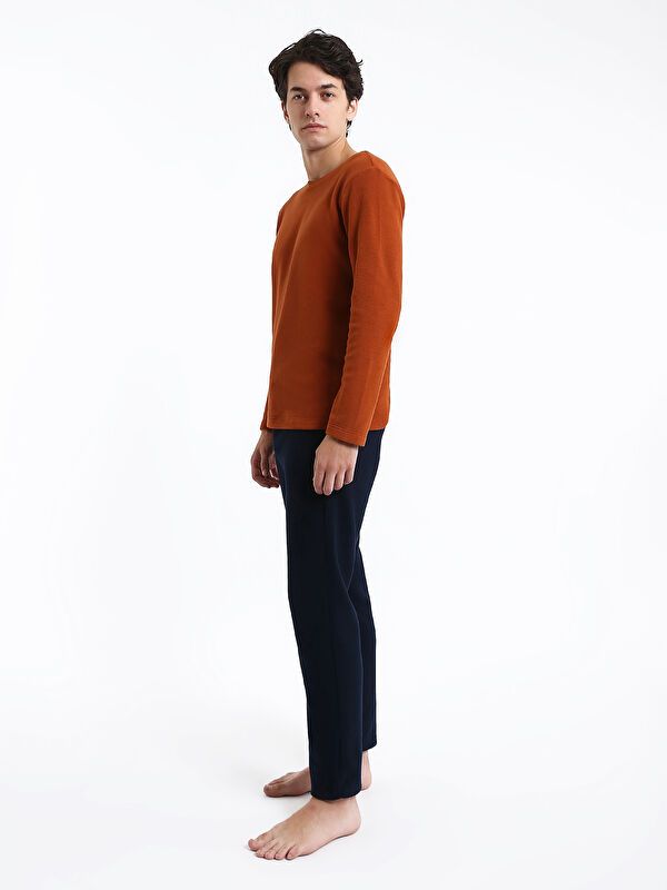Moudda LC Waikiki - Ensemble pyjama en jersey à manches longues et bas longs pour Hommes - Tunisie 4