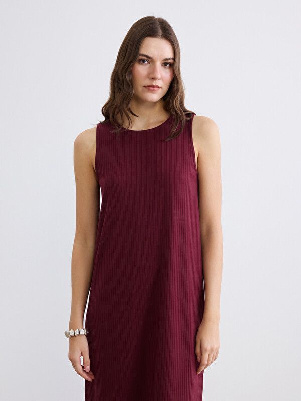 Moudda LC Waikiki - Robe maternité en jersey manches courtes pour Femme couleur  Bordeaux - Tunisie 1