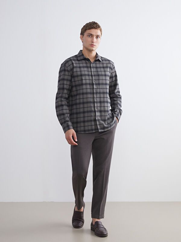 Moudda LC Waikiki - Chemise tissée manches longues Homme Kaki - Tunisie 2