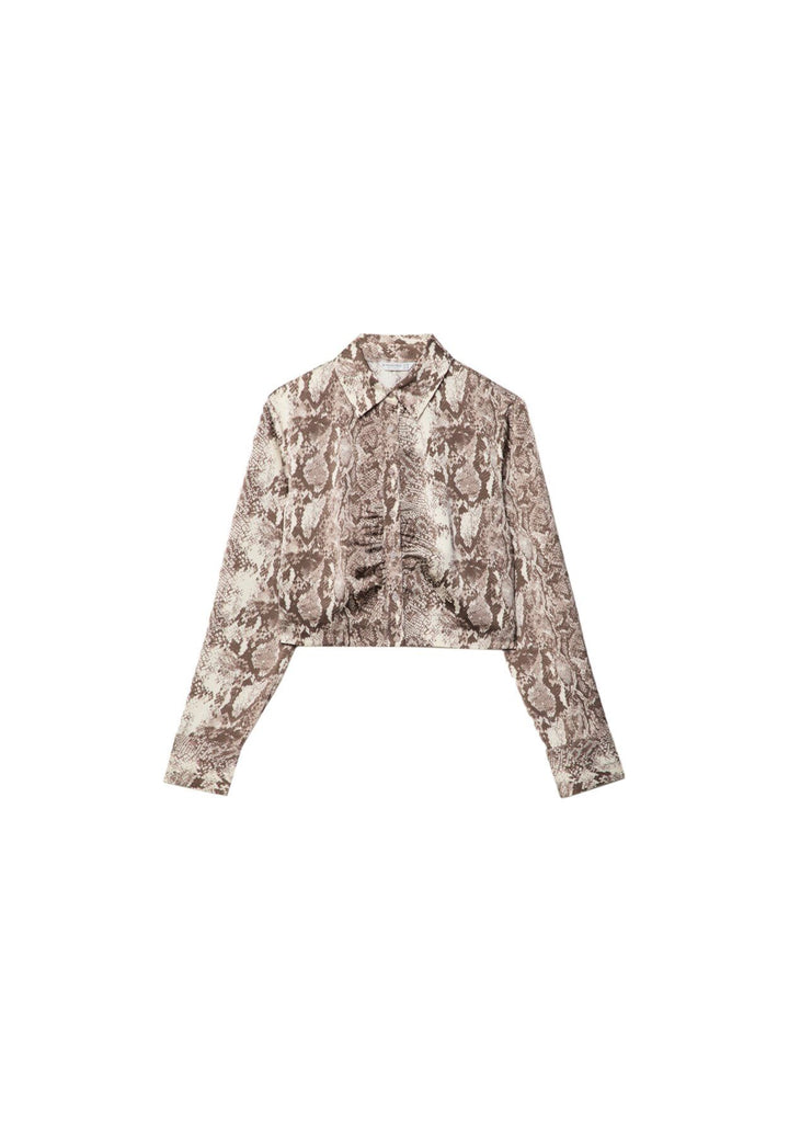 Moudda STRADIVARIUS - Chemise en Satin Basique Courte Froncée - Tunisie 1