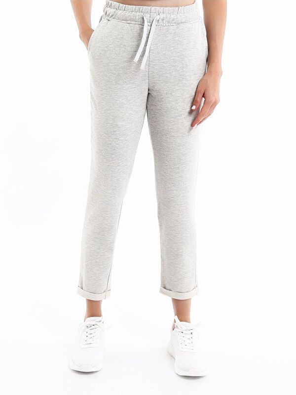 Moudda LC Waikiki - Pantalon en jersey Femme Mélange gris clair - Tunisie 2