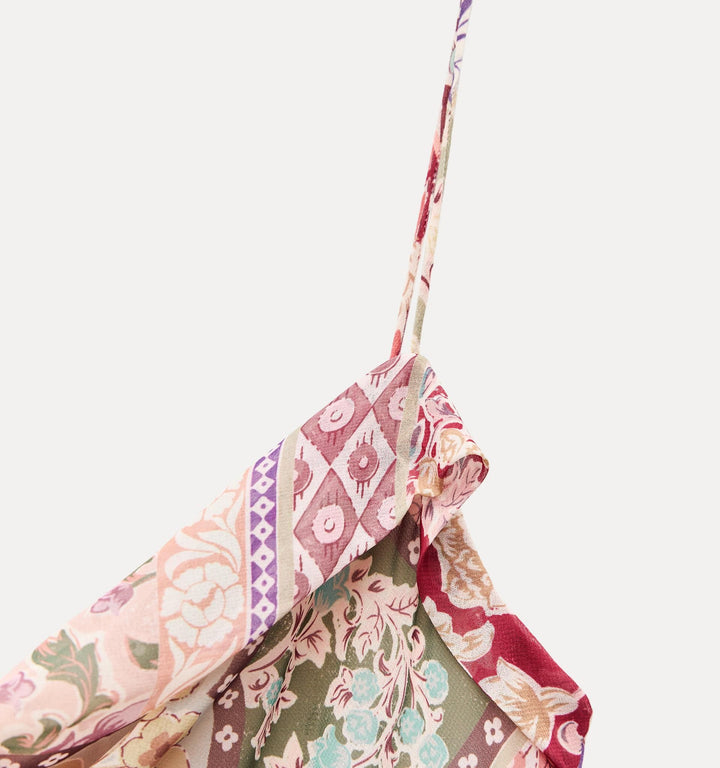 Moudda ZARA - Robe de lingerie mi-longue, imprimé patchwork - Tunisie 1
