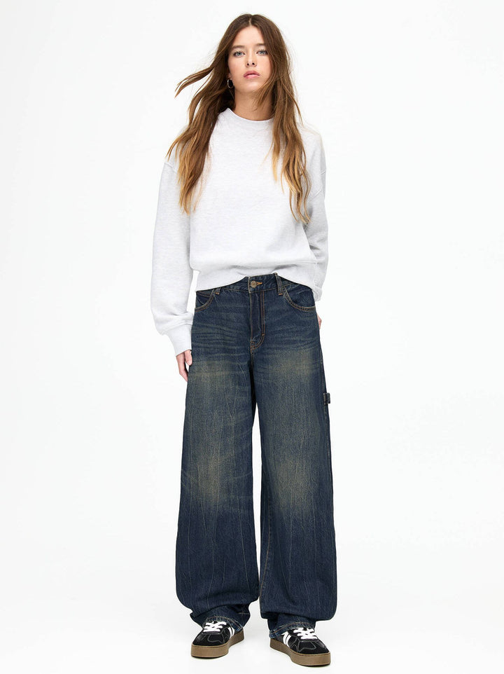 Moudda PULL & BEAR - Pantalon Denim Carpenter Ballon - Tunisie 5