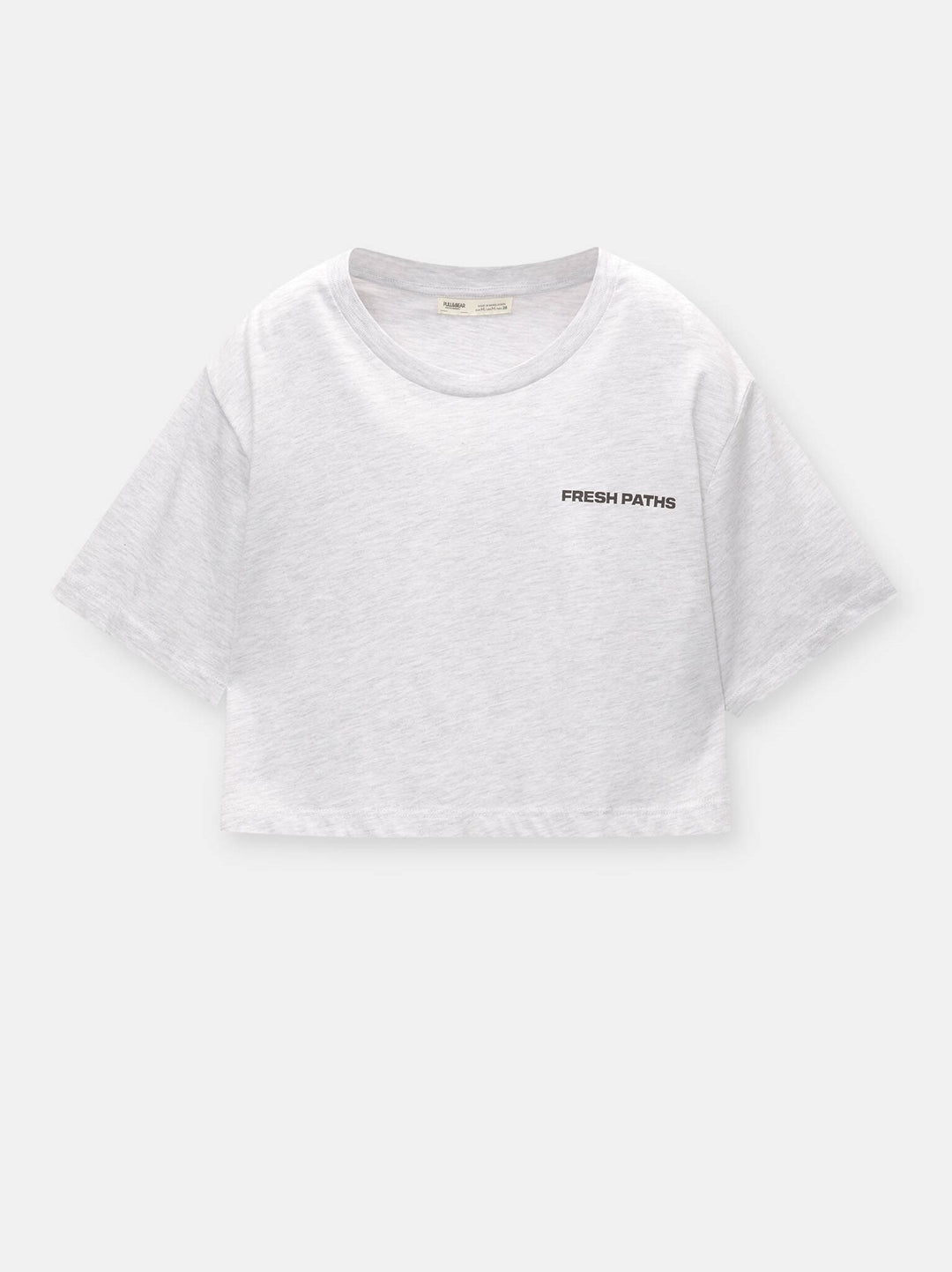 Moudda PULL & BEAR - Body Graphique Textes Crop Gris - Tunisie 6