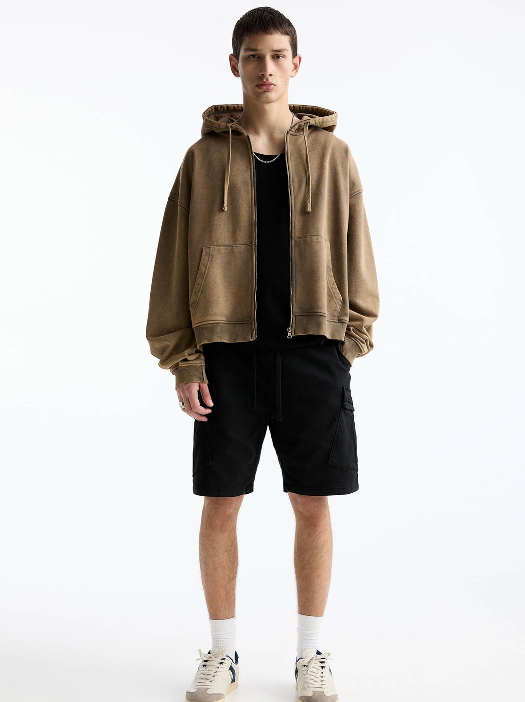 Moudda PULL & BEAR - Bermuda Cargo Devant Poche Soft Knit Basique - Tunisie 8