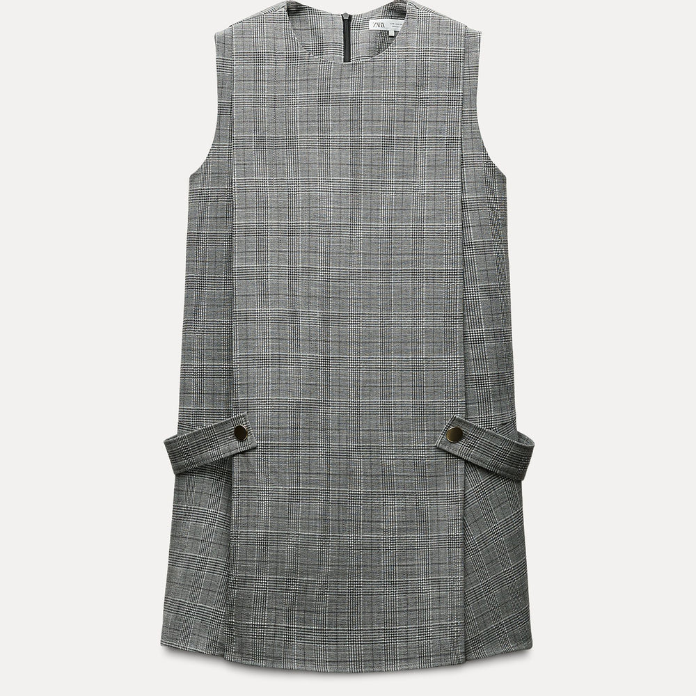 Moudda ZARA - Robe carreaux boutons dorés - Tunisie 2