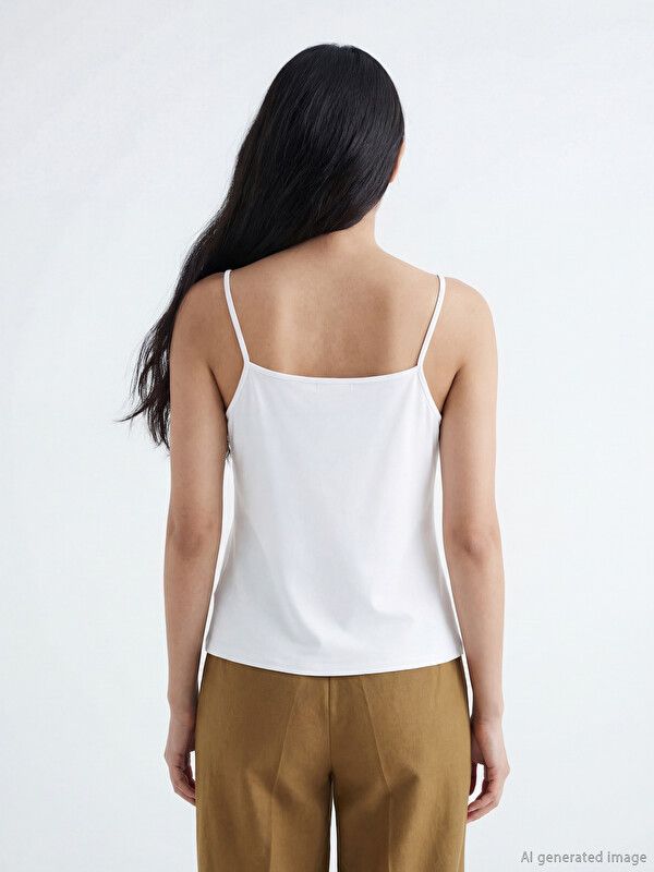 Moudda LC Waikiki - Débardeur basique en jersey pour Femme couleur Blanc - Tunisie 2