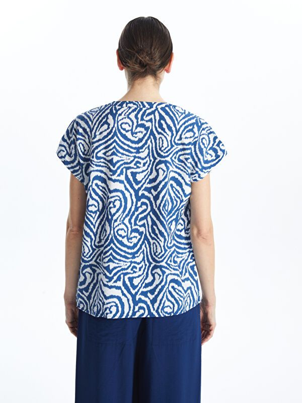 Moudda LC Waikiki - Chemisier (blouse) imprimé manches courtes en tissu pour Femme - Tunisie 4