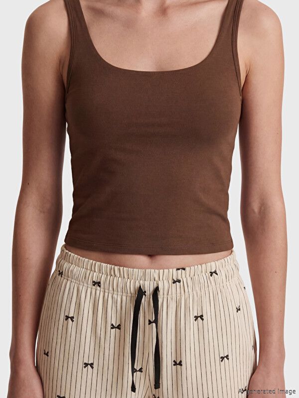 Moudda LC Waikiki - Sous-vêtement - Débardeur pour Femme couleur Marron - Tunisie 3