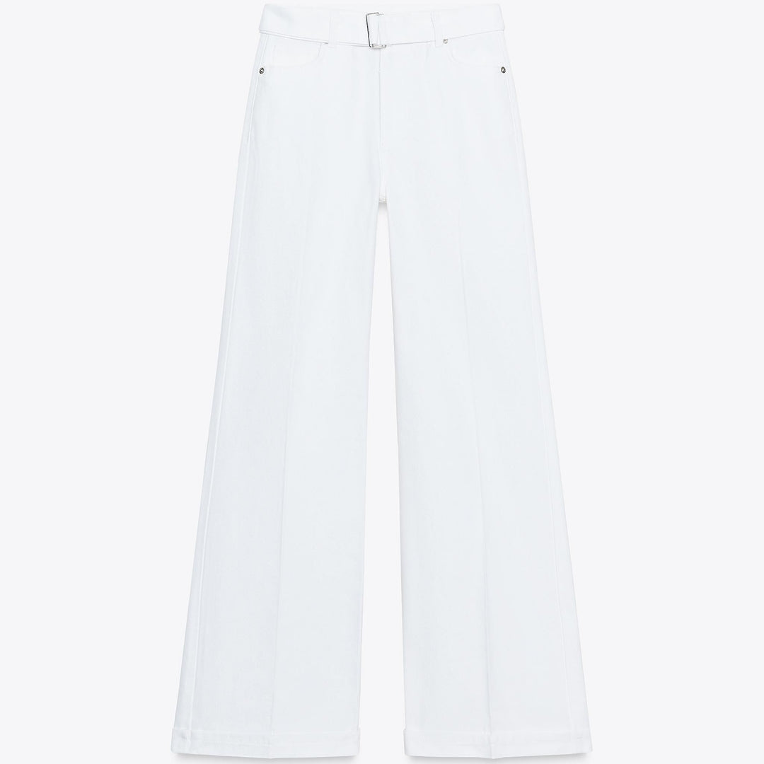 Moudda ZARA - Denim - Taille Haute, Wide Leg & Ceinture Tissée - Tunisie 1