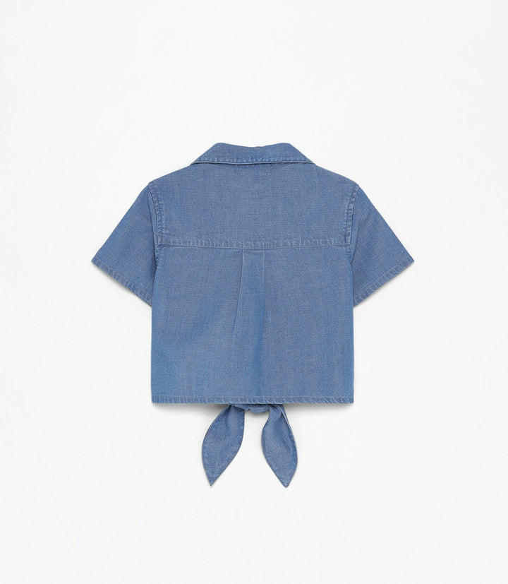 Moudda Lefties - Chemise Nœud - Denim Léger Fille - Tunisie 3