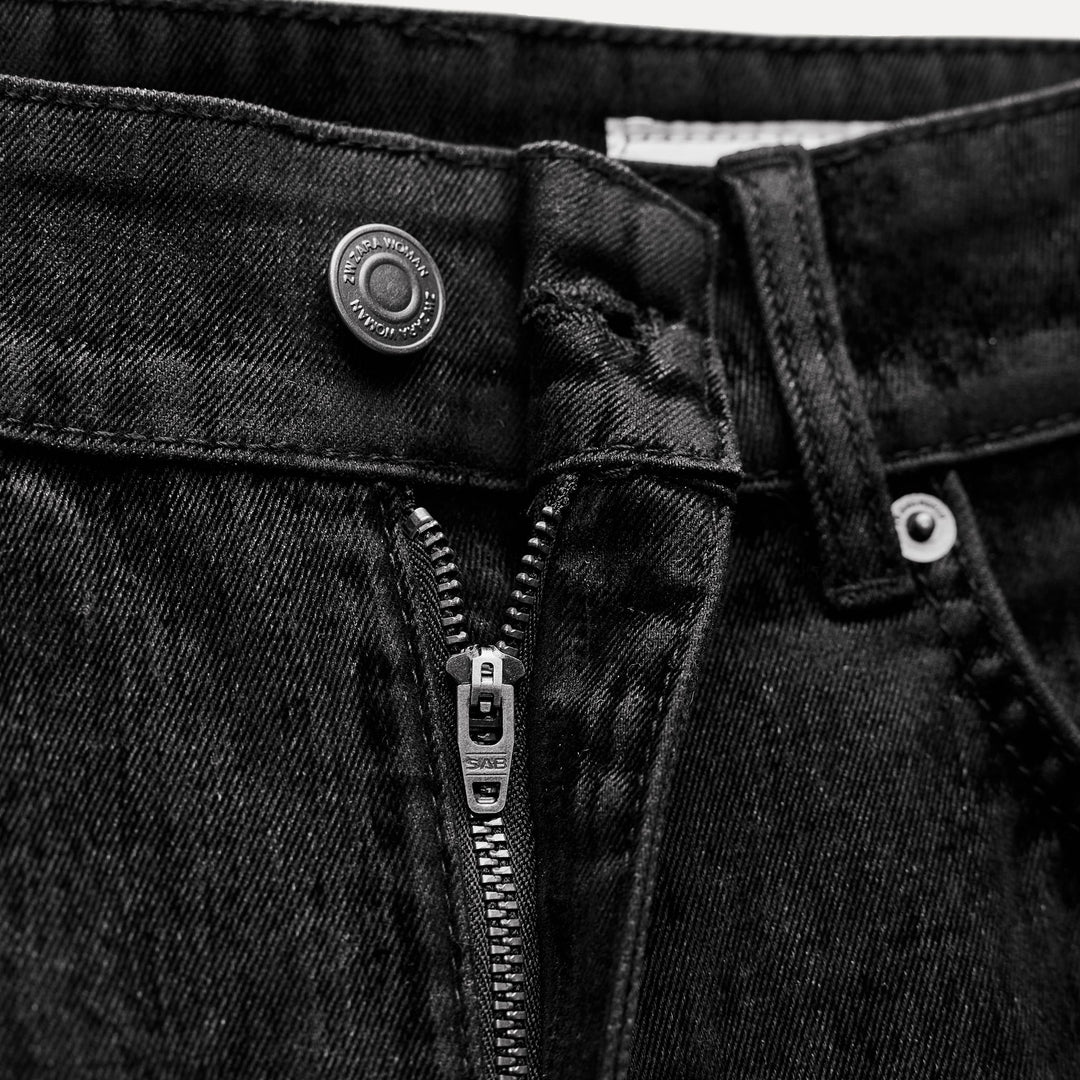 Moudda ZARA - Short jean noir flocké - Tunisie 4