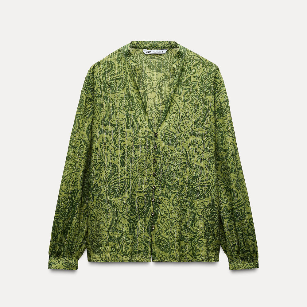 Moudda ZARA - Chemise Imprimé Cachemire Col V - Tunisie 2