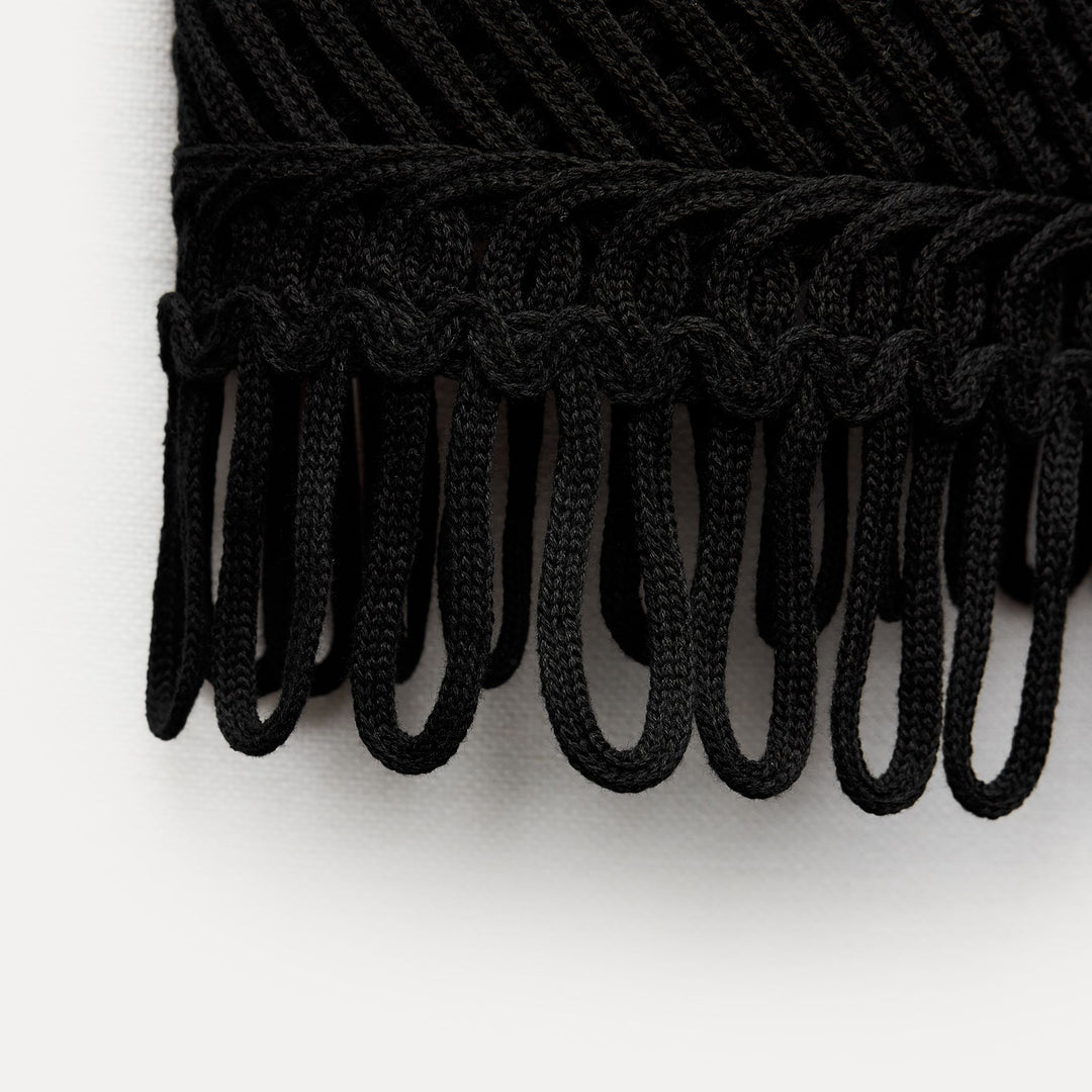 Moudda ZARA - Gilet broderie machine macramé ourlet franges - Tunisie 4