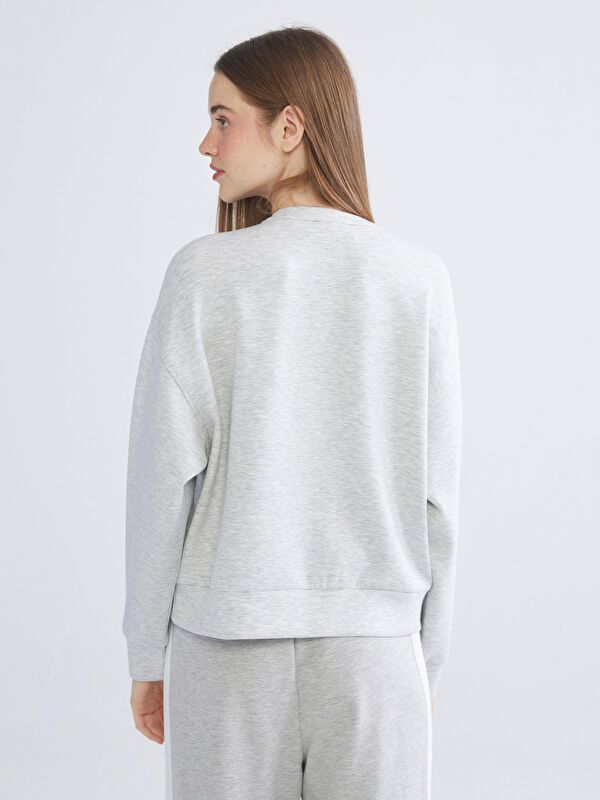 Moudda LC Waikiki - Sweatshirt en jersey Femme Mélange gris clair - Tunisie 4