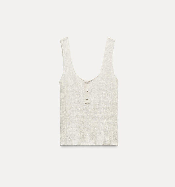 Moudda ZARA - Haut côtelé style rustique, patte de boutonnage - Tunisie 3