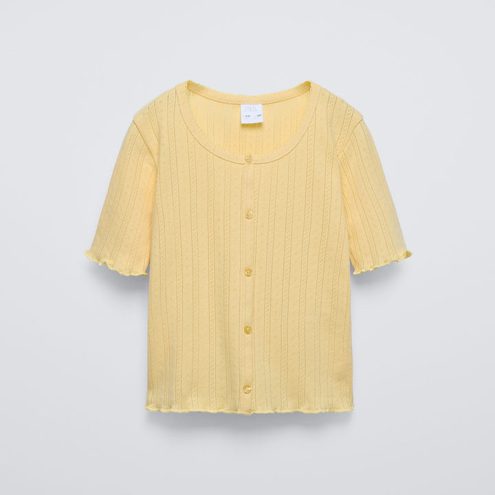 Moudda ZARA - T-shirt fille ajouré boutons - Tunisie 2