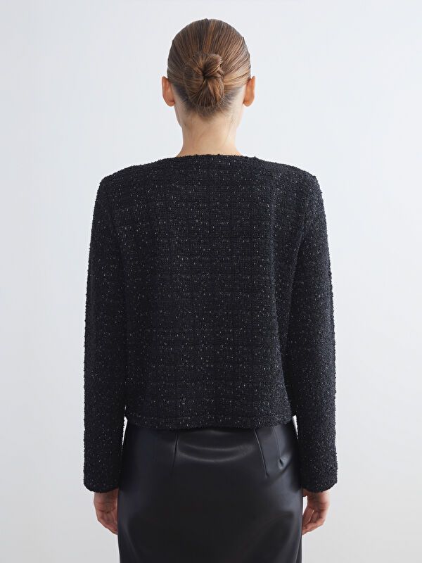 Moudda LC Waikiki - Veste tissée Femme À carreaux noirs - Tunisie 4