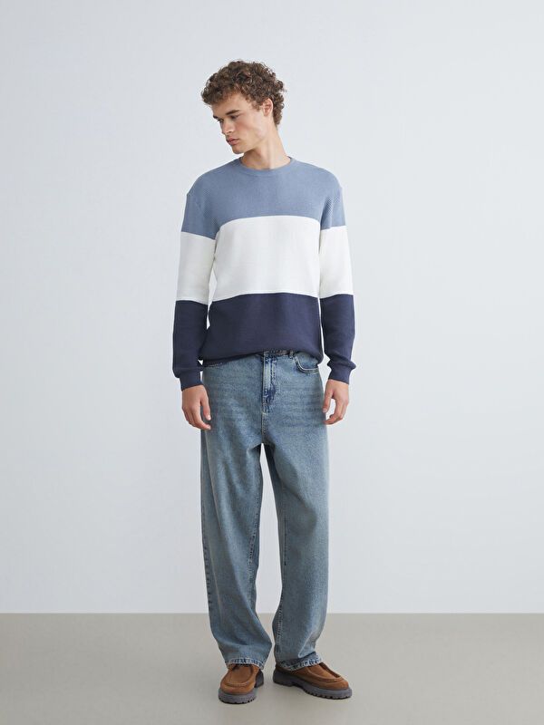 Moudda LC Waikiki - Pull rayé en tricot couleur Anthracite pour hommes - Tunisie 2