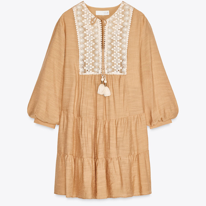 Moudda ZARA - Robe Mini Viscose - Empiècement Brodé - Tunisie 1