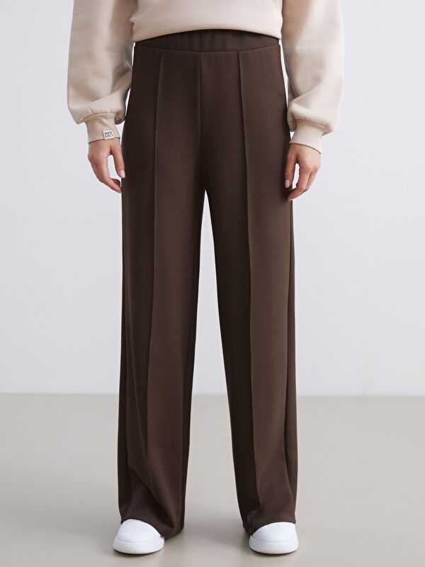 Moudda LC Waikiki - Pantalon en jersey couleur Marron foncé pour femmes - Tunisie 2