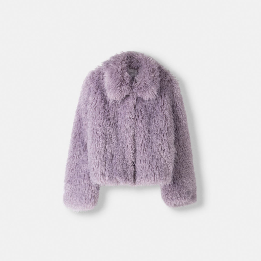 Moudda BERSHKA - Veste en Fausse Fourrure à Revers - Tunisie 1