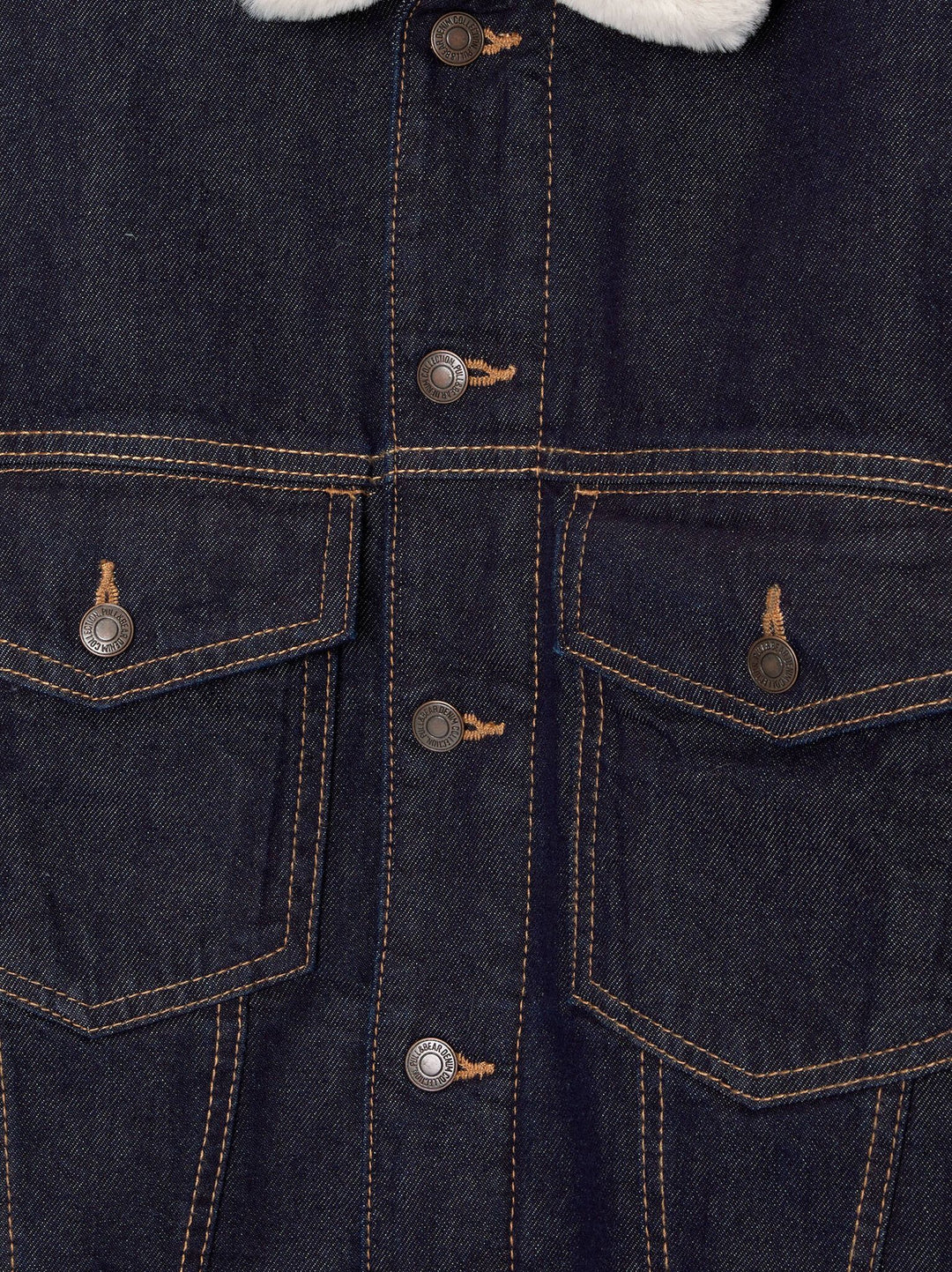 Moudda PULL & BEAR - Veste Denim Teddy Indigo Rinse - Tunisie 3