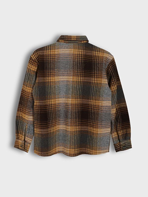 Moudda LC Waikiki - Chemise tissée manches longues Garçon Carreaux beige - Tunisie 2