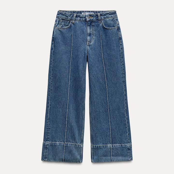 Moudda ZARA - Jean large taille haute court nervure frontale - Tunisie 1