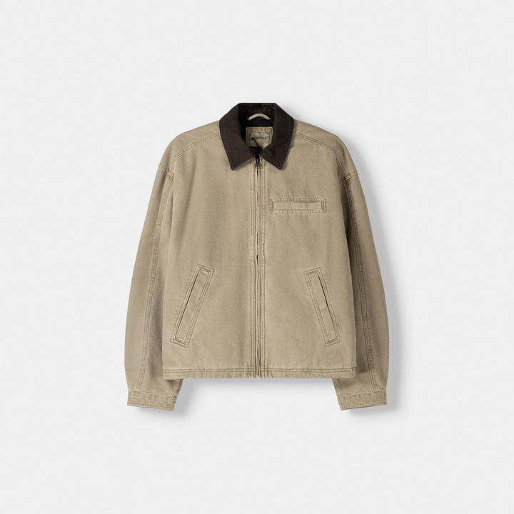 Moudda BERSHKA - Blouson en Coton Boxy Col Contraste - Tunisie 2