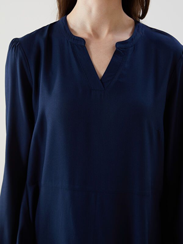 Moudda LC Waikiki - Robe tissée manches longues Femme Marine - Tunisie 3