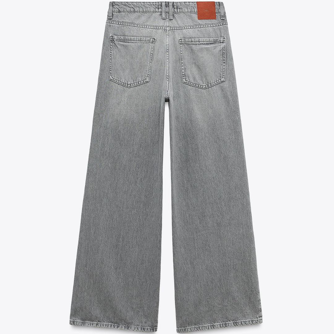 Moudda ZARA - Jean - Taille Haute & Wide Leg (Gris) - Tunisie 2