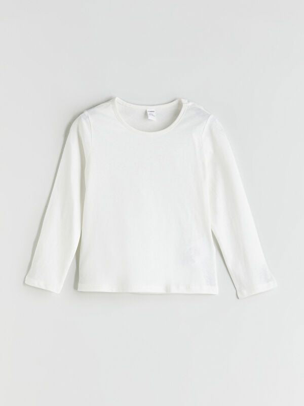 Moudda LC Waikiki - Body jersey basique manches longues Fille Ecru - Tunisie 1