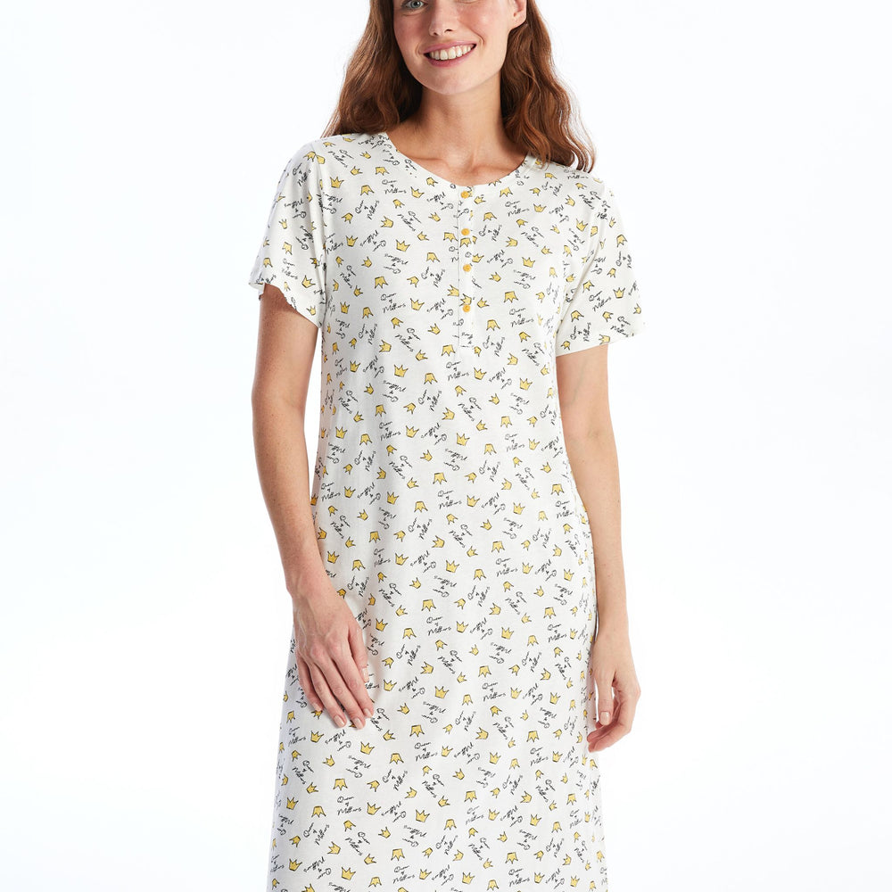 Moudda LC Waikiki - Chemise de nuit maternité Femme Imprimé écru - Tunisie 2