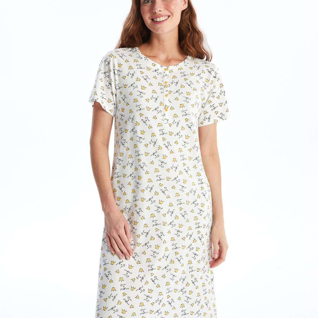 Moudda LC Waikiki - Chemise de nuit maternité Femme Imprimé écru - Tunisie 2