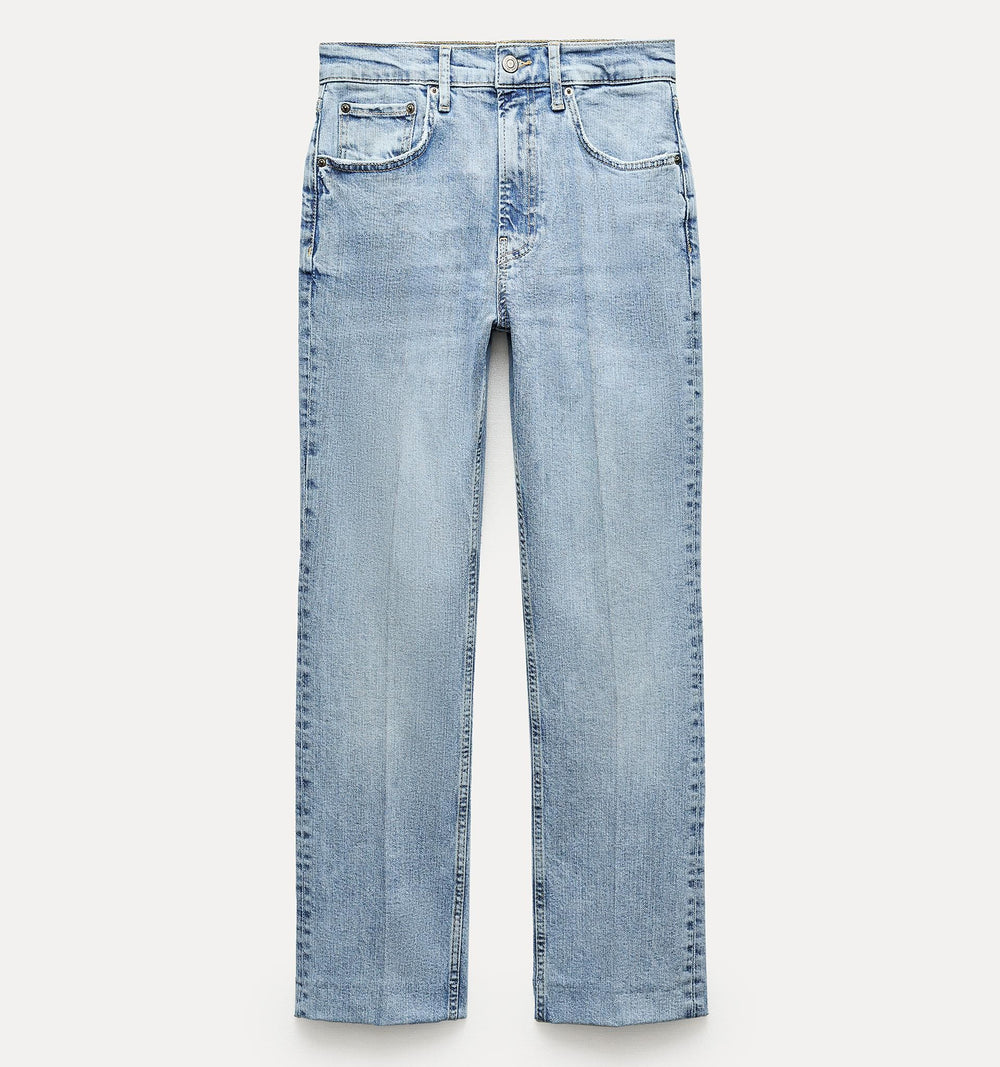 Moudda ZARA - Jean bootcut taille haute court décoloré - Tunisie 2