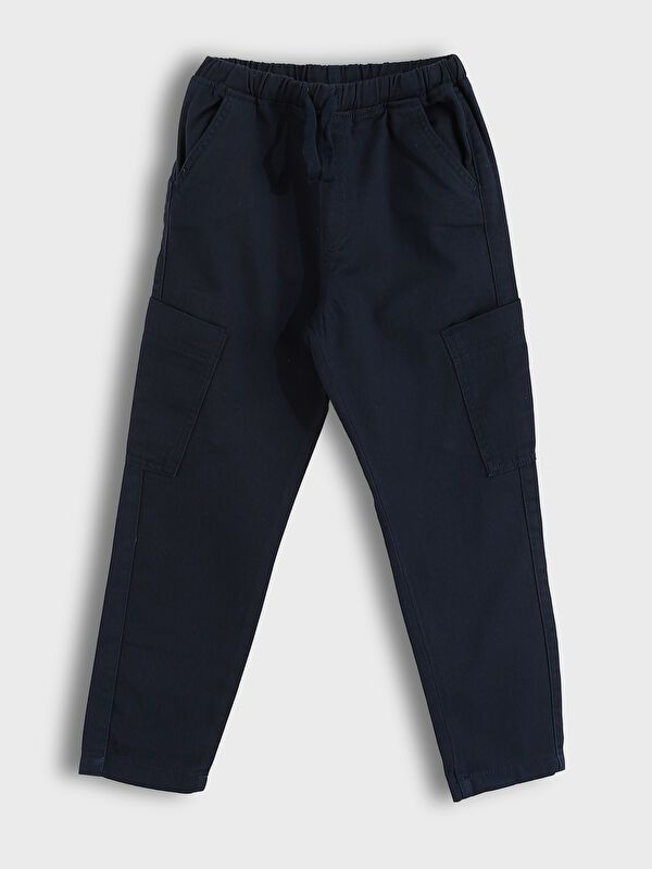 Moudda LC Waikiki - Pantalon tissé épais basique Garçon Bleu marine foncé - Tunisie 1