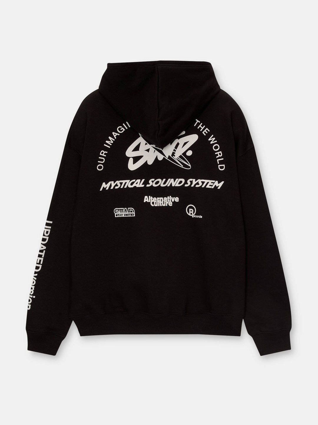 Moudda PULL & BEAR - Sweat à Capuche Updated Studio 01 Noir Lavé - Tunisie 1