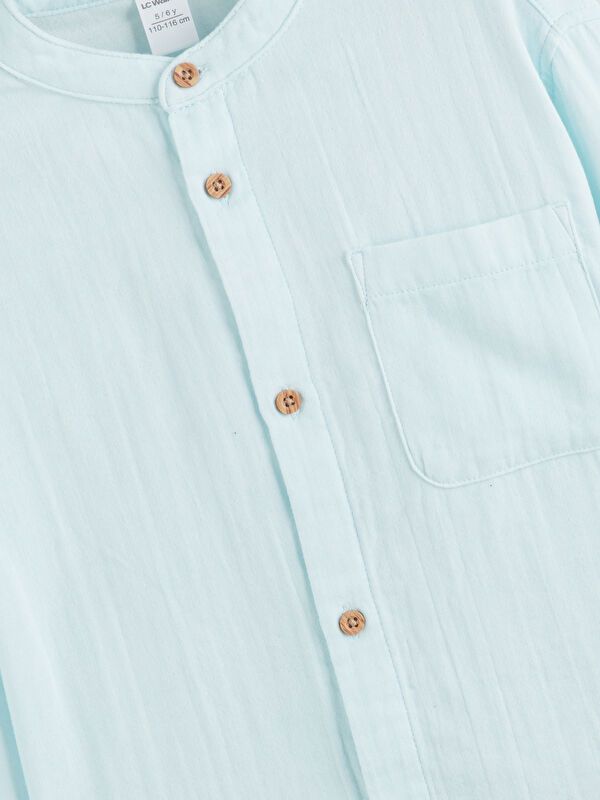 Moudda LC Waikiki - Chemise tissée manches longues Garçon Bleu clair - Tunisie 2