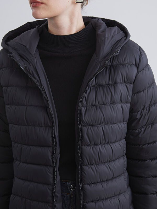 Moudda LC Waikiki - Manteau matelassé en nylon Femme Noir - Tunisie 3