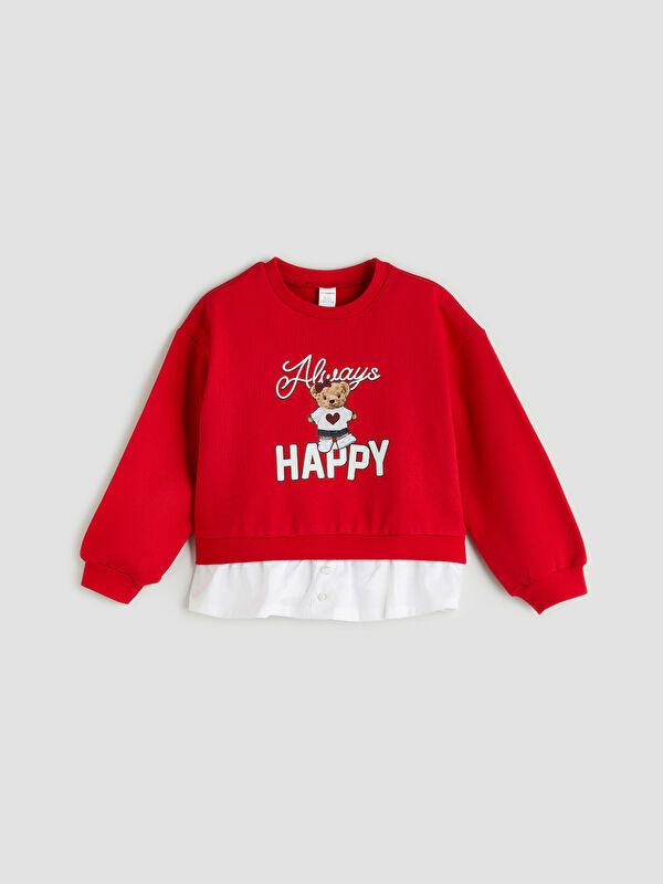 Moudda LC Waikiki - Sweatshirt en jersey Fille Rouge - Tunisie 1