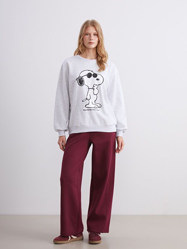 Moudda LC Waikiki - Sweatshirt en jersey sous licence Femme Mélange de gris - Tunisie 2