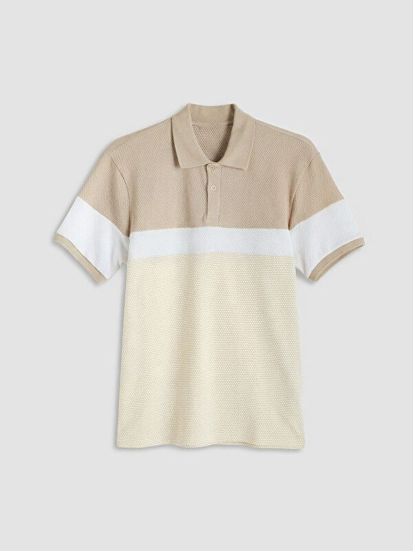 Moudda LC Waikiki - T-shirt manches courtes en jersey pour Homme couleur Beige - Tunisie 1