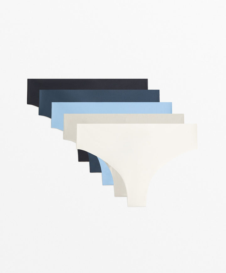 Moudda Oysho - Pack 5 Culottes Laser Cut - Horizon Blue - Tunisie 1