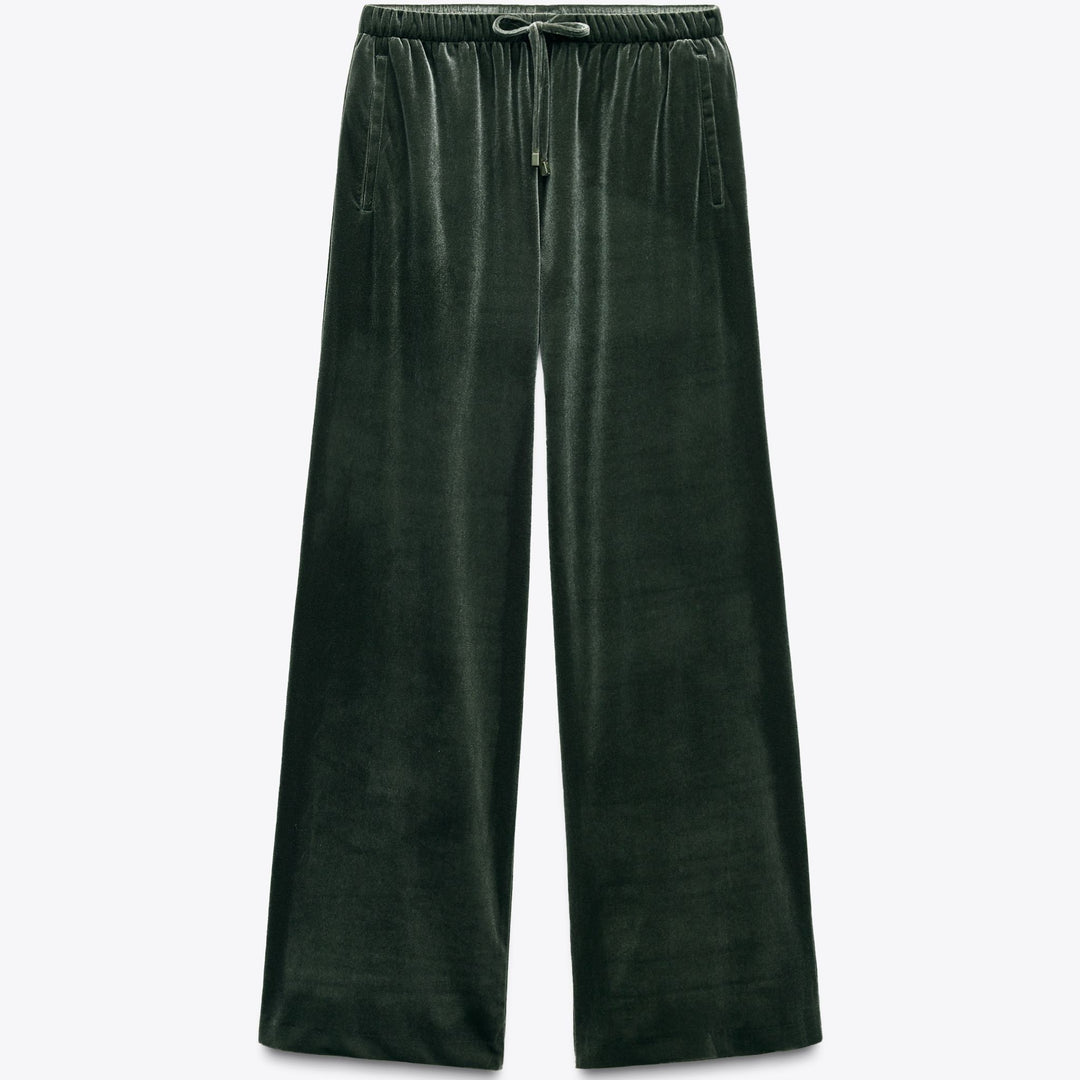 Moudda ZARA - Pantalon Wide Leg - Velours & Taille Élastique - Tunisie 1