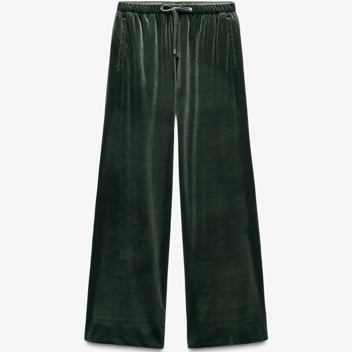 Moudda ZARA - Pantalon Wide Leg - Velours & Taille Élastique - Tunisie 1